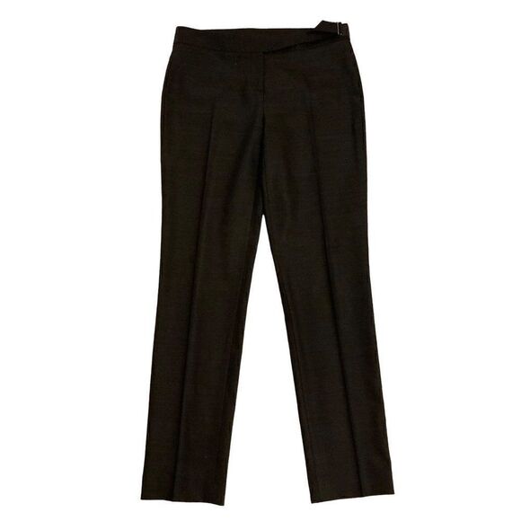 Theory Black Straight Leg Lightweight Wool Blend Pants Size 2 - Picture 1 of 10